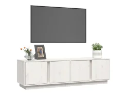 Móvel De Tv|vidaxl Móvel de TV 140x40x40 cm madeira de pinho maciça Branco