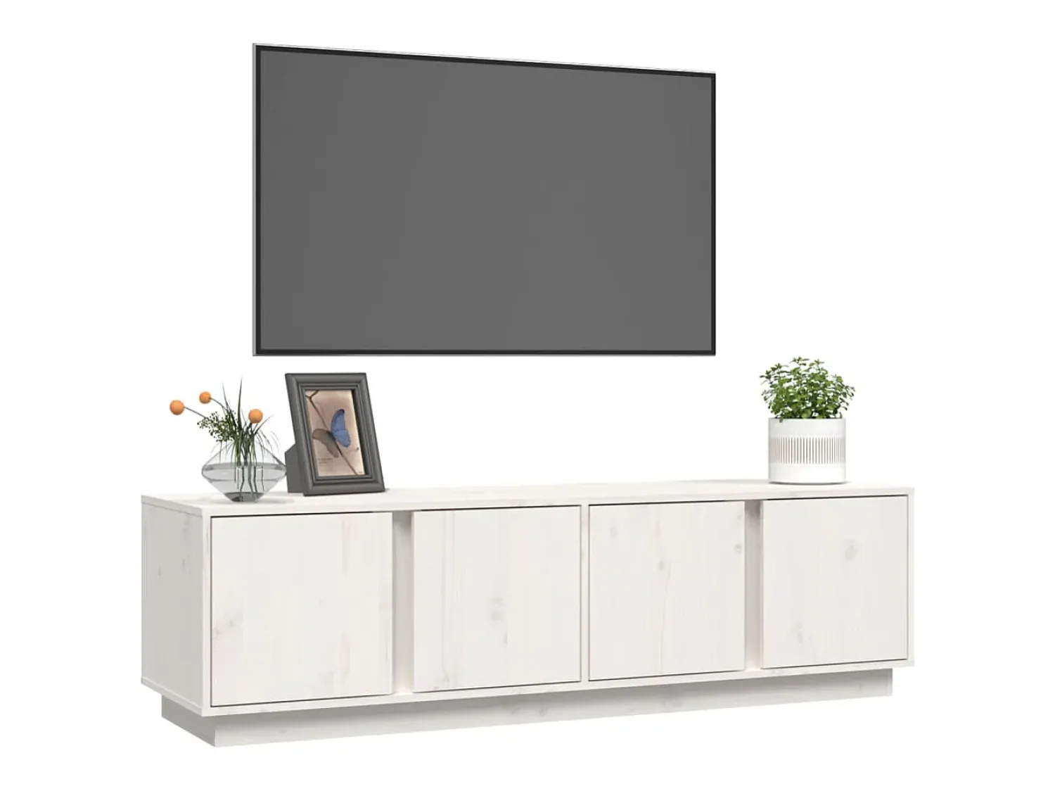 Móvel De Tv|vidaxl Móvel de TV 140x40x40 cm madeira de pinho maciça Branco