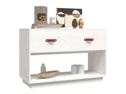 Móvel De Tv| Móvel de TV 90x40x60 cm madeira de pinho maciça PT699893 Branco