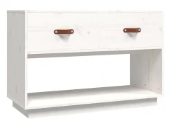 Móvel De Tv| Móvel de TV 90x40x60 cm madeira de pinho maciça PT699893 Branco