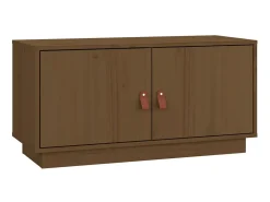 Móvel de TV 80x34x40 cm madeira de pinho maciça mel PT508024^ Móvel De Tv