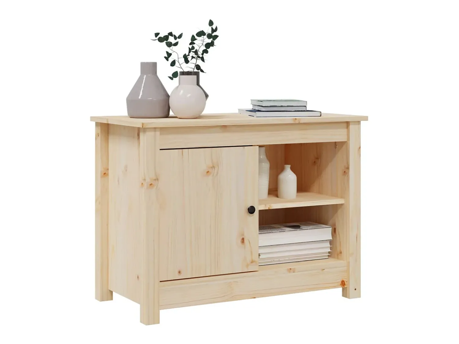 Móvel De Tv* Móvel de TV 70x36,5x52 cm madeira de pinho maciça PT836518 Castanho