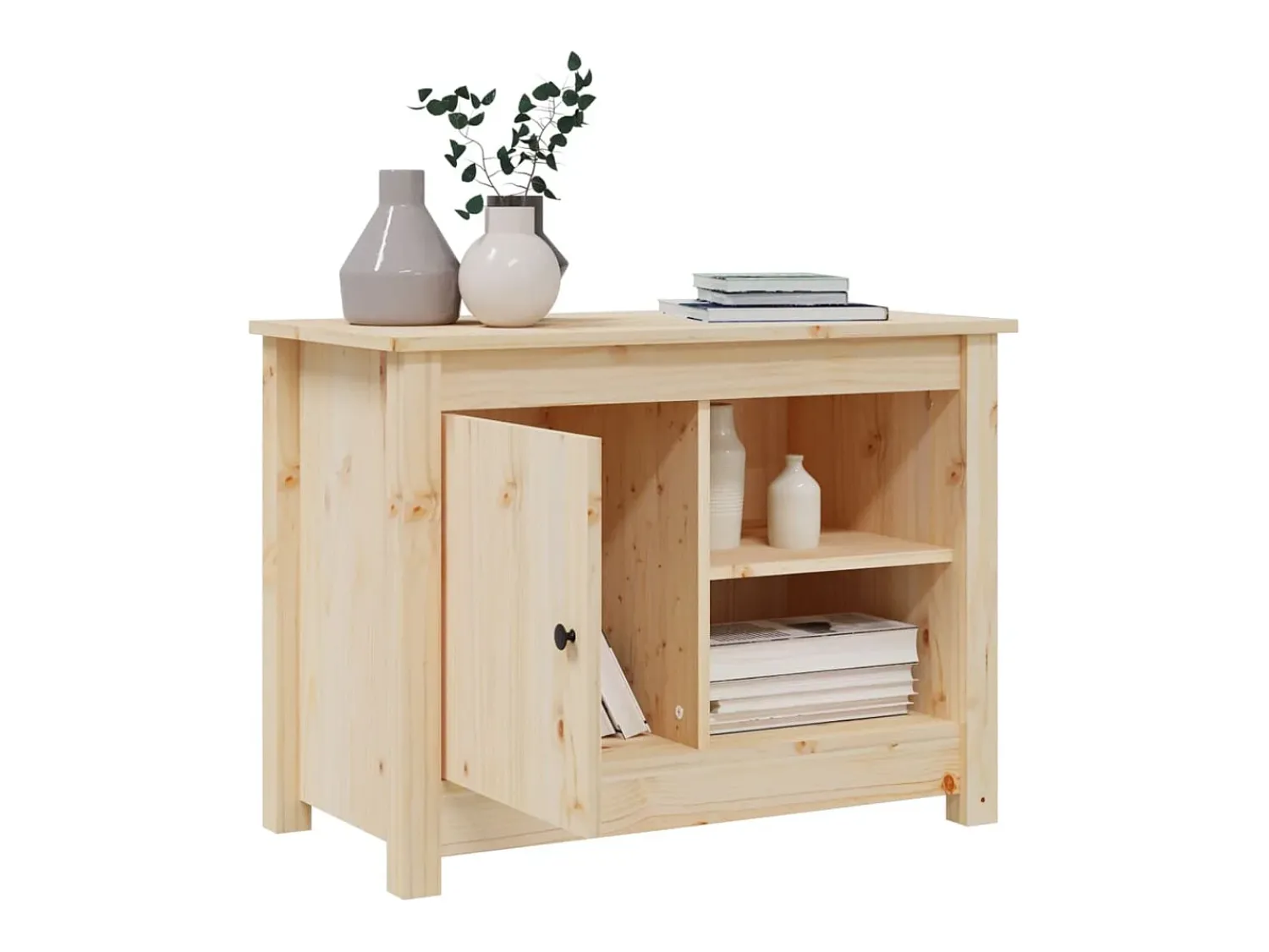 Móvel De Tv* Móvel de TV 70x36,5x52 cm madeira de pinho maciça PT836518 Castanho