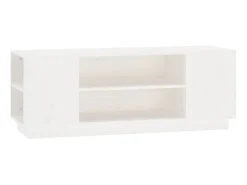 Discount Móvel de TV 110x35x40,5 cm madeira de pinho maciça PT709795 Branco