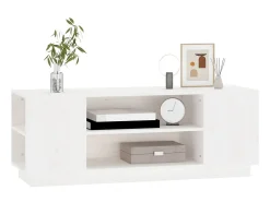 Discount Móvel de TV 110x35x40,5 cm madeira de pinho maciça PT709795 Branco