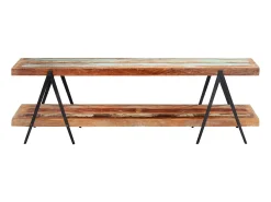 Outlet Móvel de TV 160x40x50 cm madeira recuperada maciça PT307453 Castanho