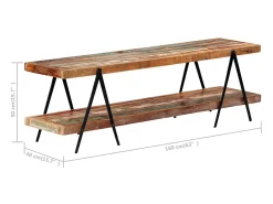 Outlet Móvel de TV 160x40x50 cm madeira recuperada maciça PT307453 Castanho