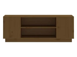 Móvel De Tv*vidaxl Móvel de TV 110x35x40,5 cm madeira de pinho maciça mel Castanho