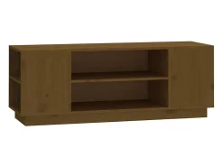 Móvel De Tv*vidaxl Móvel de TV 110x35x40,5 cm madeira de pinho maciça mel Castanho
