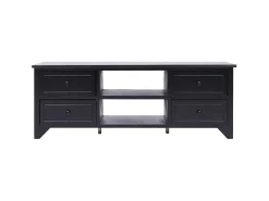 Móvel De Tv* Móvel de TV 108x30x40 cm madeira paulownia maciça PT126313 Preto