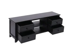 Móvel De Tv* Móvel de TV 108x30x40 cm madeira paulownia maciça PT126313 Preto