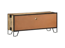 Móvel de TV 110x31x46 cm madeira de mangueira áspera PT308080^ Móvel De Tv