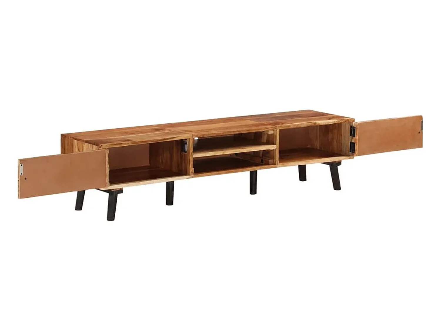 Sale vidaxl Móvel de TV 145x35x35 cm madeira de acácia maciça Castanho
