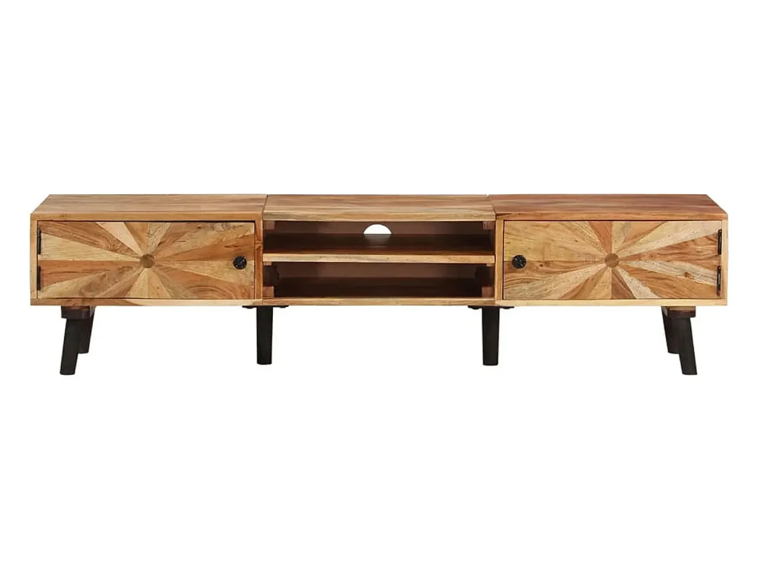 Sale vidaxl Móvel de TV 145x35x35 cm madeira de acácia maciça Castanho