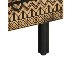 New vidaxl Móvel de TV 70x33,5x46 cm madeira mangueira áspera maciça Preto