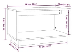 Discount vidaxl Móvel de TV 60x35x35 cm madeira de pinho maciça mel Castanho