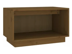 Discount vidaxl Móvel de TV 60x35x35 cm madeira de pinho maciça mel Castanho