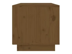 Discount vidaxl Móvel de TV 60x35x35 cm madeira de pinho maciça mel Castanho