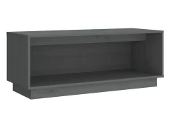 vidaxl Móvel de TV 90x35x35 cm madeira de pinho maciça cinza^ Móvel De Tv