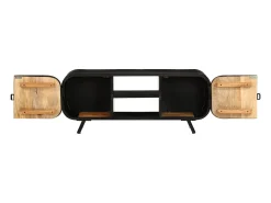 Sale Móvel de TV 110x30x45 cm madeira de mangueira áspera PT226194 Castanho
