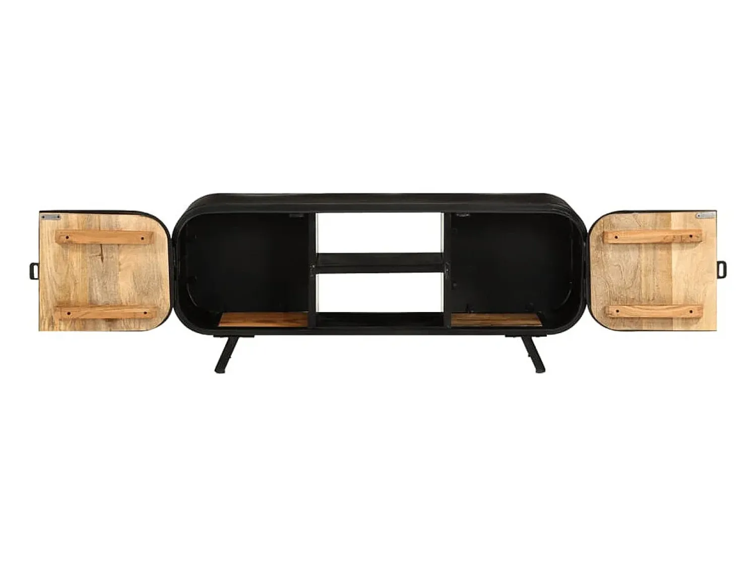 Sale Móvel de TV 110x30x45 cm madeira de mangueira áspera PT226194 Castanho