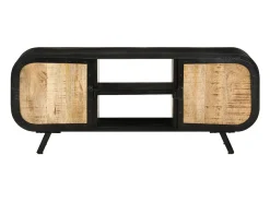 Sale Móvel de TV 110x30x45 cm madeira de mangueira áspera PT226194 Castanho