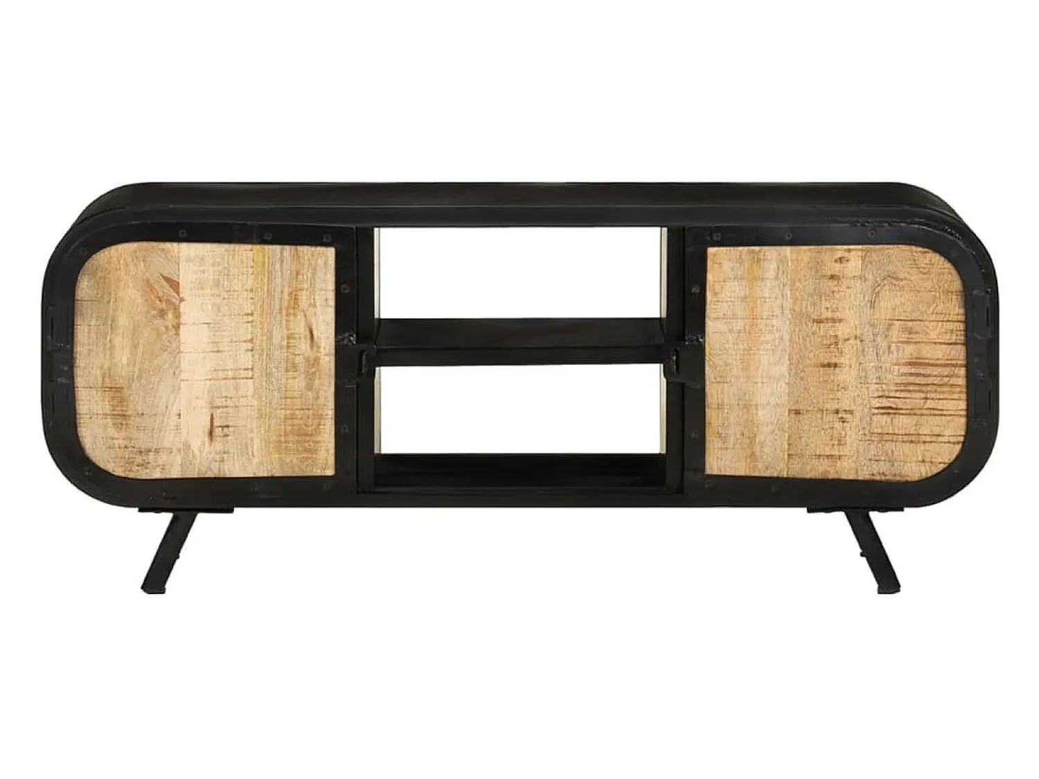 Sale Móvel de TV 110x30x45 cm madeira de mangueira áspera PT226194 Castanho
