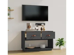 Móvel De Tv* Móvel de TV 90x40x60 cm madeira de pinho maciça PT952335 Cinzento