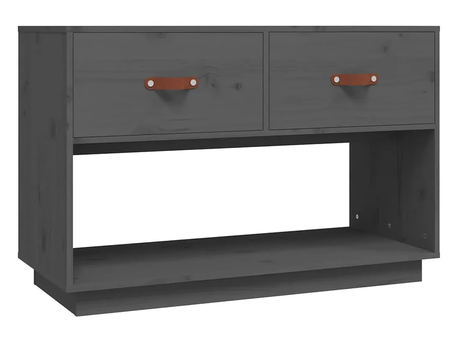 Móvel De Tv* Móvel de TV 90x40x60 cm madeira de pinho maciça PT952335 Cinzento
