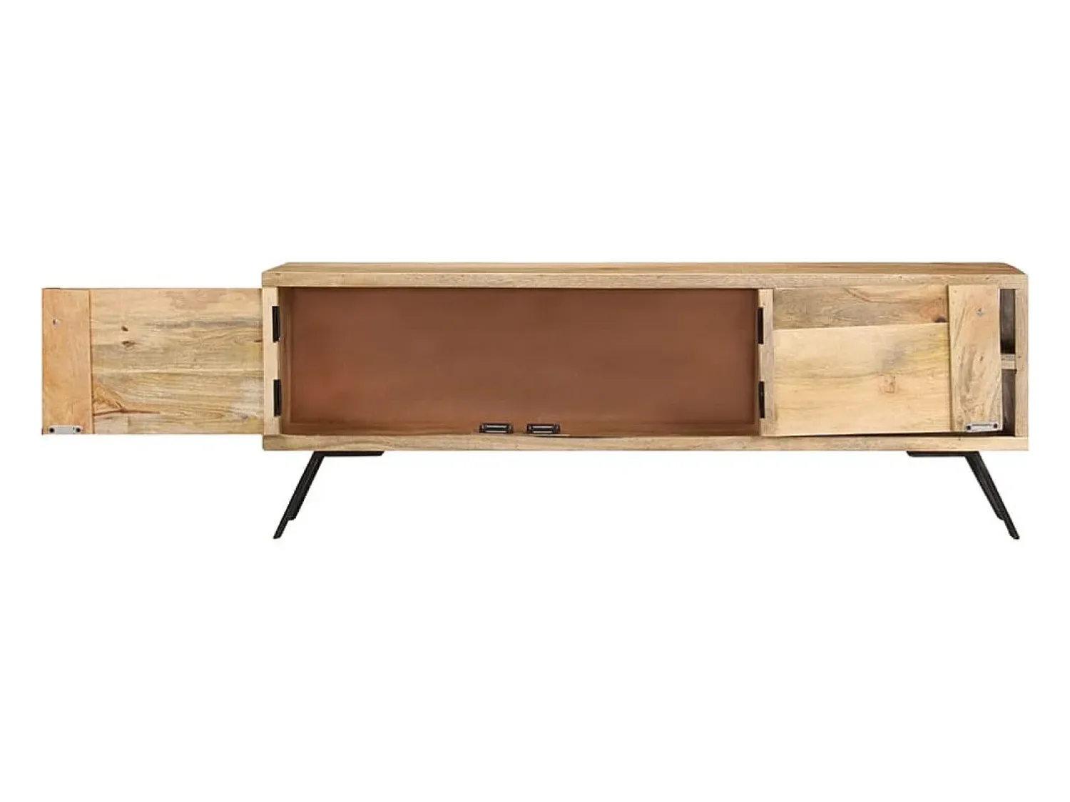 Móvel De Tv*vidaxl Móvel de TV 110x30x40 cm madeira de mangueira maciça Bege