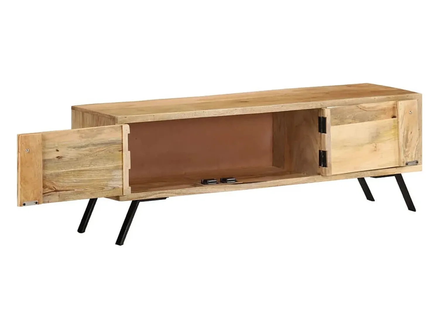 Móvel De Tv*vidaxl Móvel de TV 110x30x40 cm madeira de mangueira maciça Bege