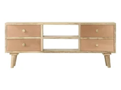 Móvel de TV 110x30x45 cm madeira de mangueira maciça PT462238^ Móvel De Tv