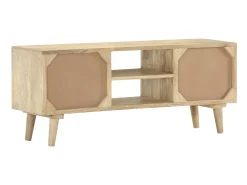 Móvel de TV 110x30x45 cm madeira de mangueira maciça PT462238^ Móvel De Tv