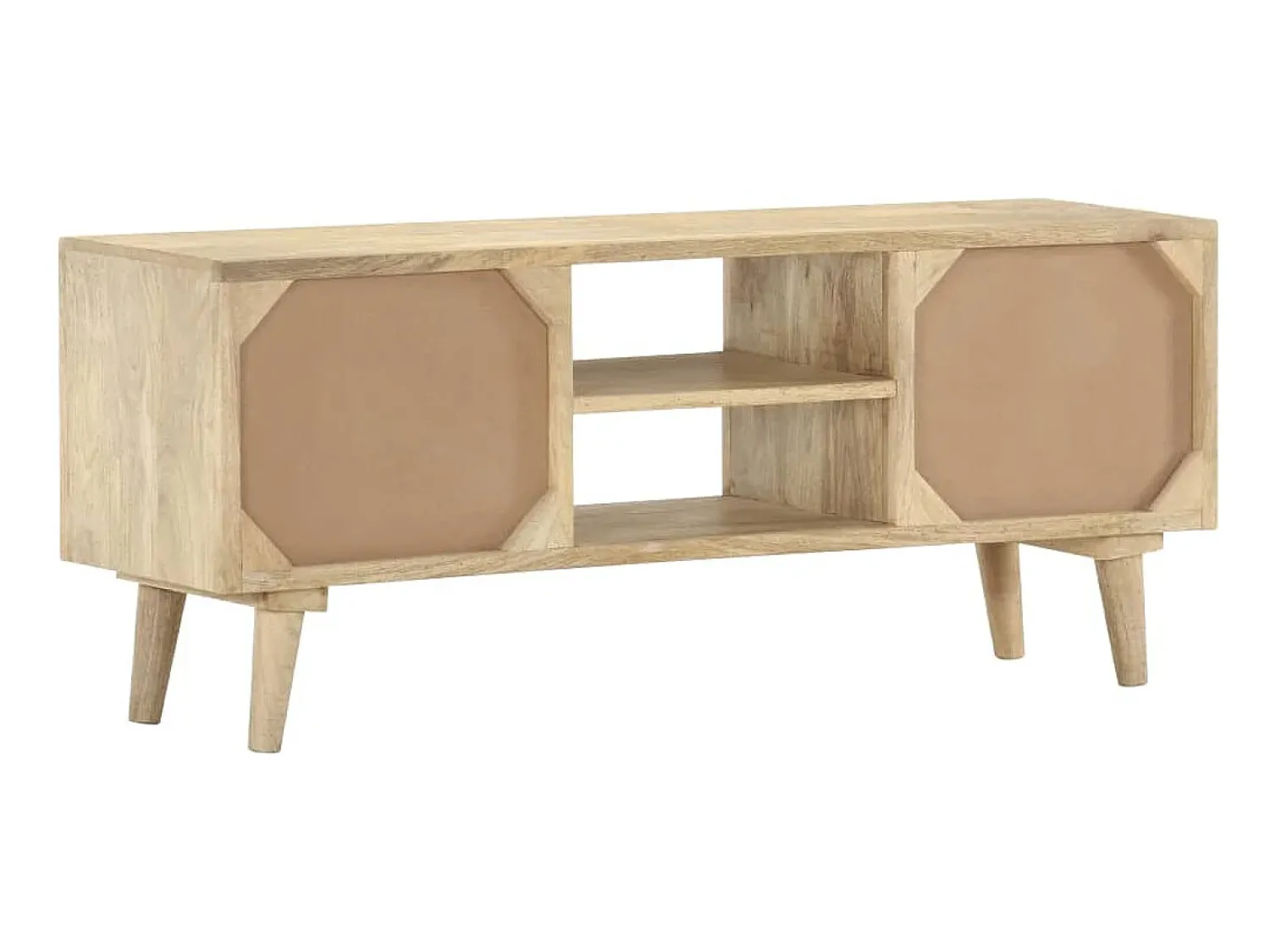 Móvel de TV 110x30x45 cm madeira de mangueira maciça PT462238^ Móvel De Tv