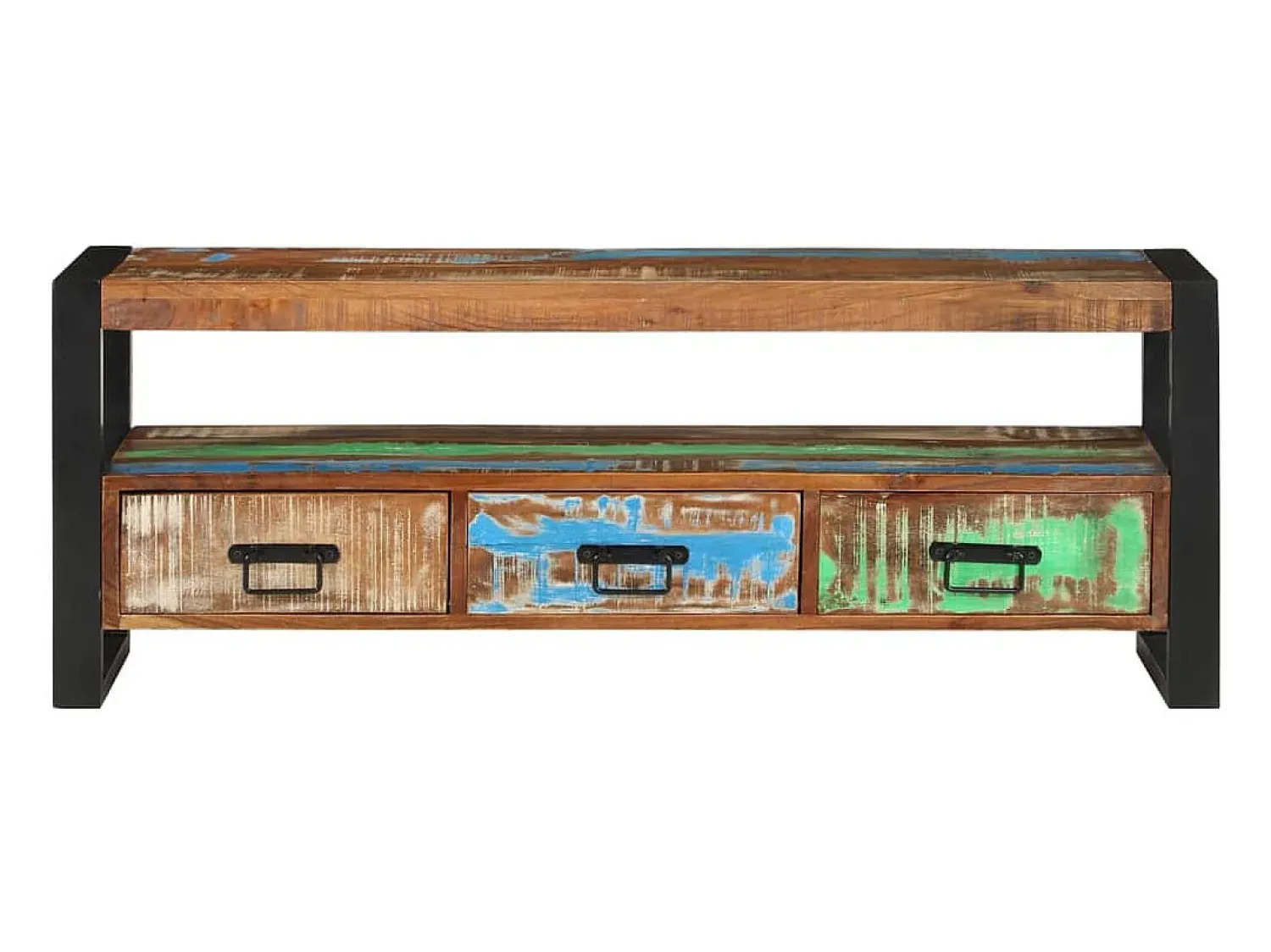 Clearance Móvel de TV 120x30x45 cm madeira recuperada maciça PT980778 Castanho