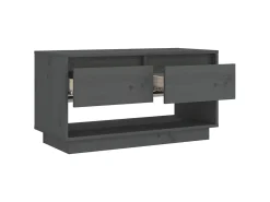 Móvel De Tv| Móvel de TV 74x34x40 cm madeira de pinho maciça PT691923 Cinzento