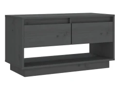 Móvel De Tv| Móvel de TV 74x34x40 cm madeira de pinho maciça PT691923 Cinzento