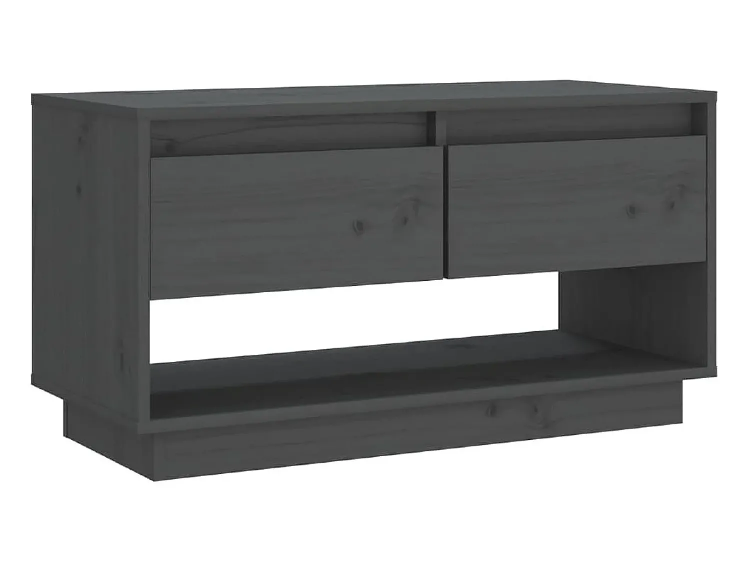 Móvel De Tv| Móvel de TV 74x34x40 cm madeira de pinho maciça PT691923 Cinzento