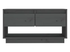 Móvel De Tv| Móvel de TV 74x34x40 cm madeira de pinho maciça PT691923 Cinzento