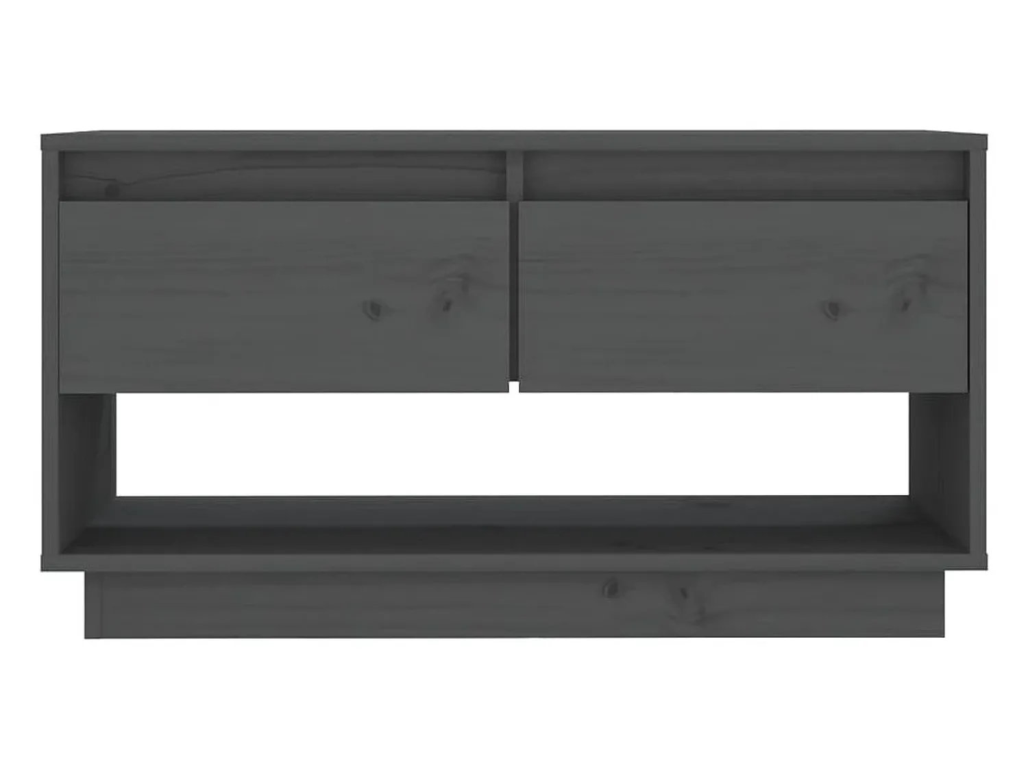 Móvel De Tv| Móvel de TV 74x34x40 cm madeira de pinho maciça PT691923 Cinzento
