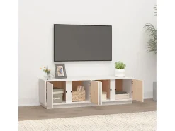 Discount Móvel de TV 140x40x40 cm madeira de pinho maciça PT160852 Branco
