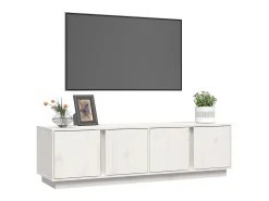 Discount Móvel de TV 140x40x40 cm madeira de pinho maciça PT160852 Branco