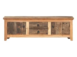 Online Móvel de TV 120x30x40 cm madeira acácia e recuperada maciças PT581597 Castanho
