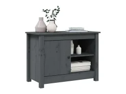 Móvel De Tv| Móvel de TV 70x36,5x52 cm madeira de pinho maciça cinza PT164640 Cinzento