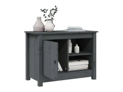 Móvel De Tv| Móvel de TV 70x36,5x52 cm madeira de pinho maciça cinza PT164640 Cinzento