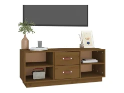Online Móvel de TV 100x34x40 cm madeira de pinho maciça mel PT942141 Castanho