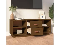 Online Móvel de TV 100x34x40 cm madeira de pinho maciça mel PT942141 Castanho