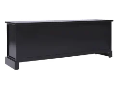 Móvel De Tv* Móvel de TV 108x30x40 cm madeira paulownia maciça PT269521 Preto