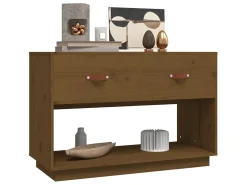 Móvel De Tv| Móvel de TV 90x40x60 cm madeira de pinho maciça mel PT614433 Castanho