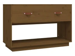 Móvel De Tv| Móvel de TV 90x40x60 cm madeira de pinho maciça mel PT614433 Castanho